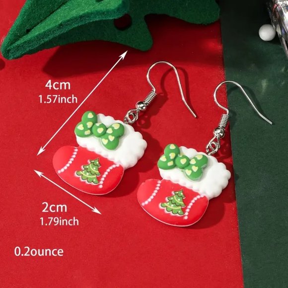 3/$12~Christmas Stocking Earrings - Picture 4 of 4
